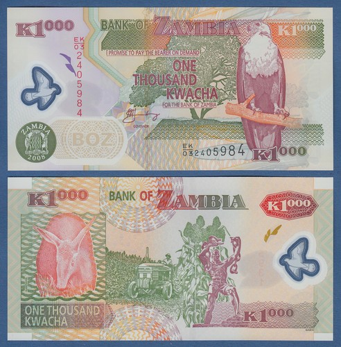 Sambia zambia 1000 kwacha - sambia,