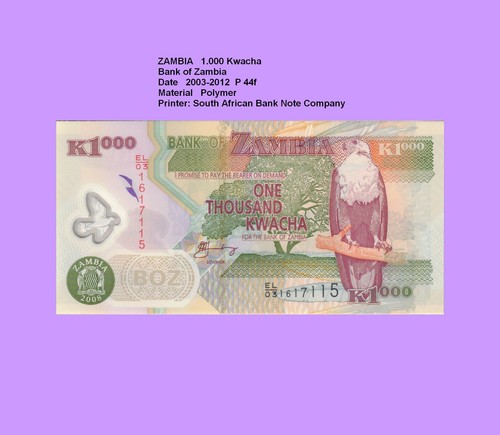 Sambia zambia 1000 kwacha - sambia,