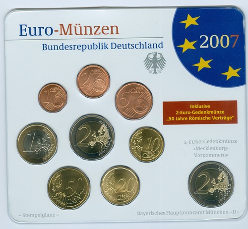 Brd euro kursmünzensatz - brd,